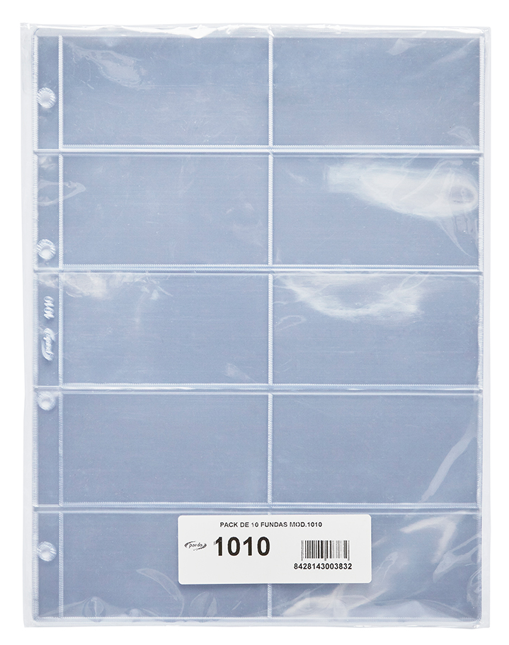 Funda protectora tamaño folio de 10 departamentos